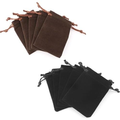 5Pcs RPG Dice Bag Velvet Drawstring Bags Tarots Card Jewelry Bag 10*12cm High-grade Flannel Bag Gift Bag