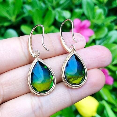 SAY HELLO Acrylic Geometric Water Drop Pendant Earrings Multicolor Ladies Fashion Glamour Popular Jewelry Gift
