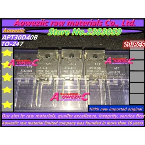 Aoweziic 100% new imported original APT30D40B APT30D40 TO-247 ULTRAFAST SOFT RECOVERY RECTIFIER DIODE