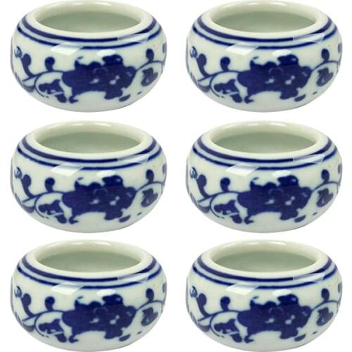 6Pcs Ink Dish Calligraphy Painting Ink Bowl Stationery Supplies Porcelain Small Pen Washing Four Treasures Accessories Of Study