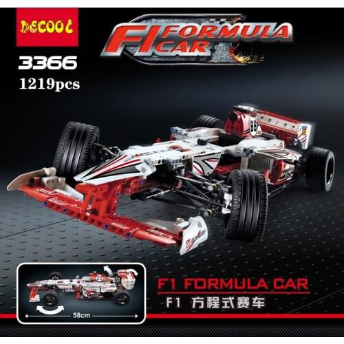 DECOOL 3366 1219Pcs technic formula speed Champions racer car sets model building blocks city avion MOC F1 Enzoed 3333