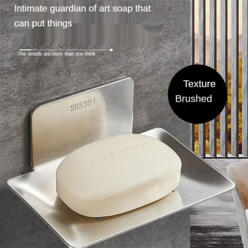 No drilling soap dish holder wall mounted soap sponge holder for kitchen soap holder bathroom organizer metal soap holder
