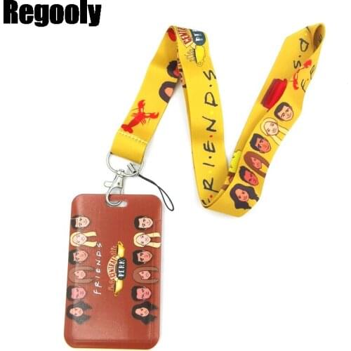 Friends Tv show Art Cartoon Anime Fashion Lanyards Bus ID Name Work Card Holder Accessories Decorations Kids Gifts