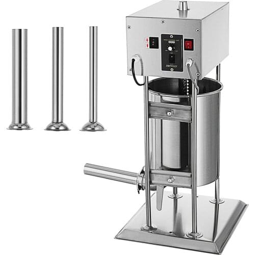 10L 25LBS Electric Sausage Filler Stuffer Meat Maker Stainless Steel Vertical