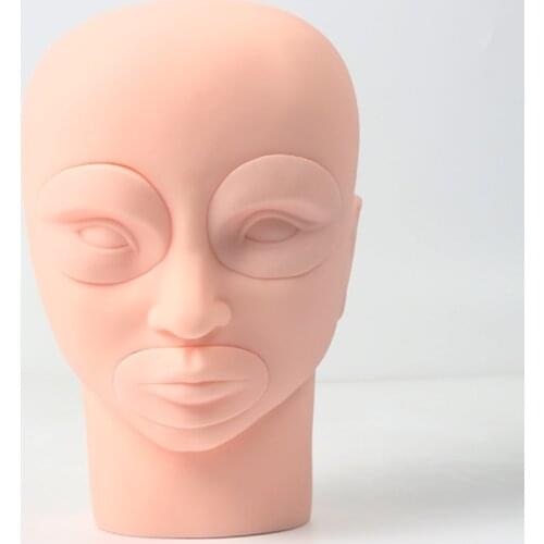 3D Permanent Makeup Practice Skin Replacement 2 Eyes and 1 lips training mannequin head For Tattoo Practice Skin