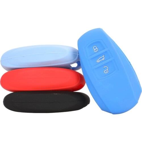 Jingyuqin New 50pcs Remote 3 Buttons Silicone Car Key Cover Case for Volkswagen VW Touareg Holder