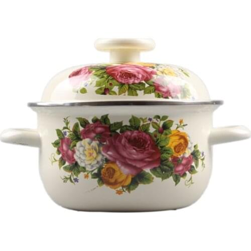 Casserole Enamel Cooking Pot 1-6 litre selection Cookware Stew /Stock Pot Beautiful Random Pattern