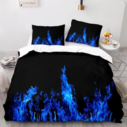 Colorful Flame Bedding Set Single Twin Full Queen King Size Ice And Fire Blaze Bed Set Children Kid Bedroom Duvetcover Sets 004