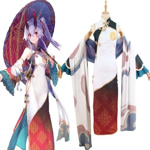 Game Fate Grand Order Cosplay Costumes Tomoe Gozen Cosplay Costume Archer Inferno Cosplay Cheongsam Halloween Party Costumes
