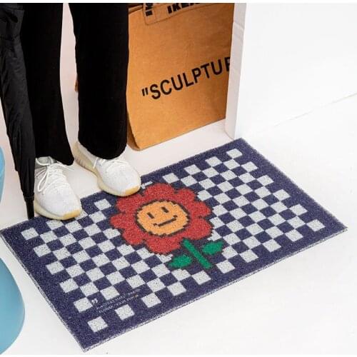Entrance Hallway Welcome Doormat Rectangle Printed Non-slip Front Door Mat Outdoor Carpet Bedroom Kitchen Flower Floor Mat