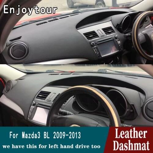 For Mazda 3 Mazda3 BL 2009 2010 2011 2012 2013 Leather Dashmat Dashboard Cover Pad Dash Mat Carpet Car Styling Accessories RHD