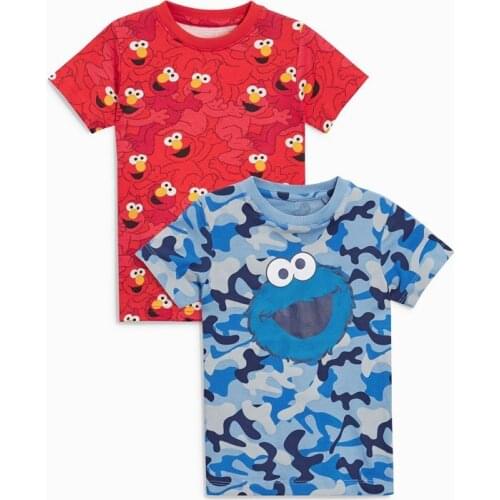 2019 summer children tshirts Cartoon print Cookie Monster cotton tee-shirt baby boys summer t shirt children tees kids clothing