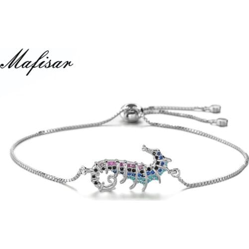 Mafisar Trendy Gold Color Seahorse Charm Bracelets Women Girl Vivid Animal Jewelry Female Party Accessories jonc bracelet femme