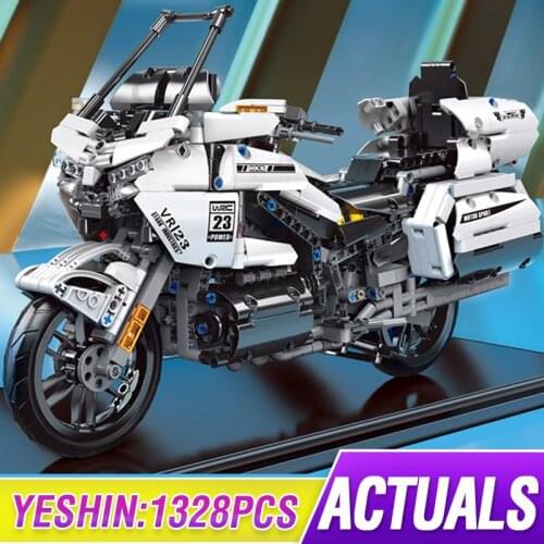 MOULD KING High-Tech 23001 Motorbike The MOC-29381 2018 Gold Wing GL1800 Motorcycle Building Blocks Boys Christmas Toy Gift