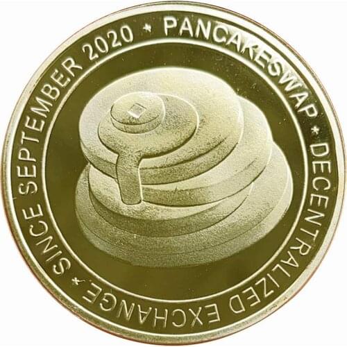 New Pancake Coin PancakeSwap Digital Money Coin Gold Silver Plated Crypto Coin Cryptocurrency Collectible Great Gift