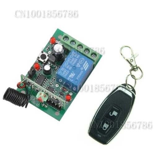 DC12V Radio Remote Control Switch System1Receiver&1Transmitter Momentary Toggle Latched Adjust with LED Indicator Push Button