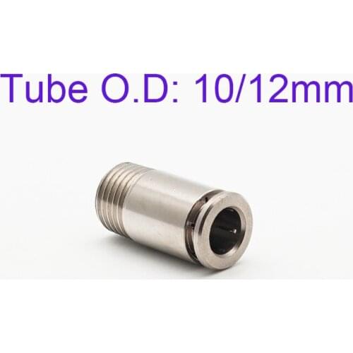 POC 10/12mm Tube All-copper Nickel-plated Straight Joints Cylindrical High Temperature High Pressure Metal Quick Pipe Connector