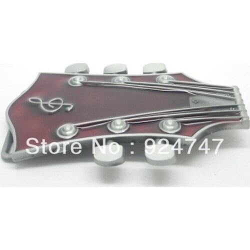 Clear Red Guitar Head Belt Buckle