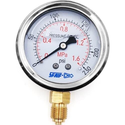 Radial Pressure Gauge Axial Back Shock-resistant Pressure Gauge Hydraulic Oil Pressure Gauge with Edge Seismic Gauge