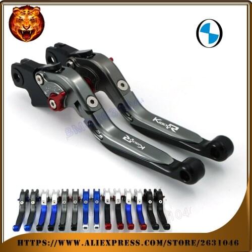 For BMW K1300R 2009-2014 K1300 1300R LOGO Blue Black Motorcycle Adjustable Folding Extendable Brake Clutch Lever