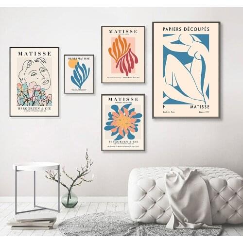 Retro Matisse Poster And Prints Abstract Nude Wall Art Canvas Painting Colorful Plant Picture For Living Room Nordic Home Decor
