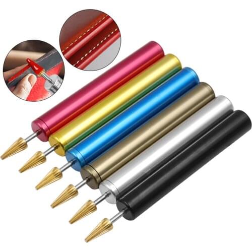 Leather Dye Pen Roller Applicator Leathercraft Accessories Brass Head Stainless Steel Printing Tool