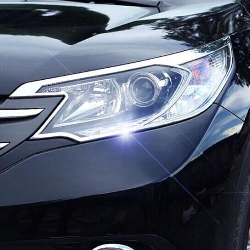 Car styling front head light lamp hood molding frame stick ABS chrome cover trim for Honda CRV 2012 2013 2014