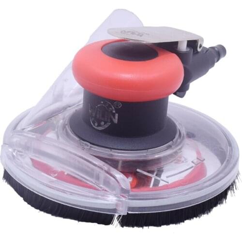 Wilin 5"Inch Ready Random Orbit Pneumatic Sander Clear Vacuum Dust Shroud Cover Auto Detailing Polishing Tool Hook Loop Pad
