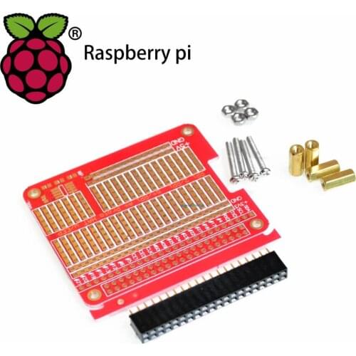 DIY Proto HAT Shield for Raspberry Pi 3 and Raspberry Pi 2 Model B / B+ / A+ ( Red)