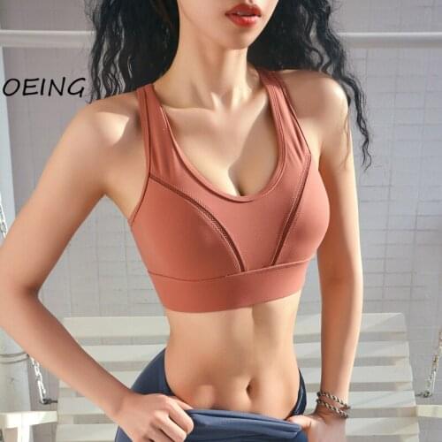 Womens Yoga Sport Bras Open Back Running Seamless Fitness Female Underwear