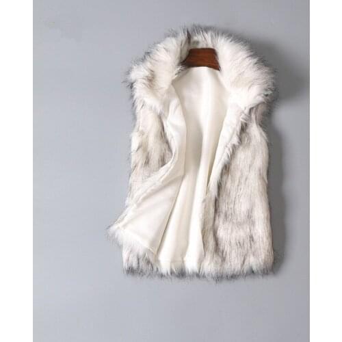 Vest of furs of fur of coat of fur of long style stand collar of furs jacket of coat of fur of autumn and winter new style