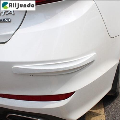 1 Pair Carbon Fiber Front&Rear Bumper Protector Corner Guard Scratch Sticker Protection Black/White for Kia Rio K2 K3 K5 K4