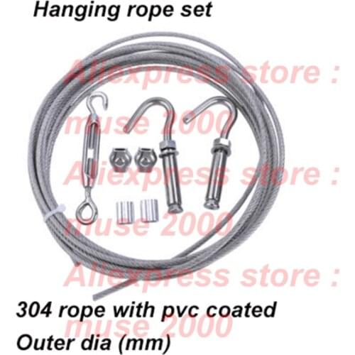 2 4 6 8 10 12 meters 304 steel rope twist wire Outer dia4mm Outdoor hooker clothesline across wall anchor plug hardware hanging
