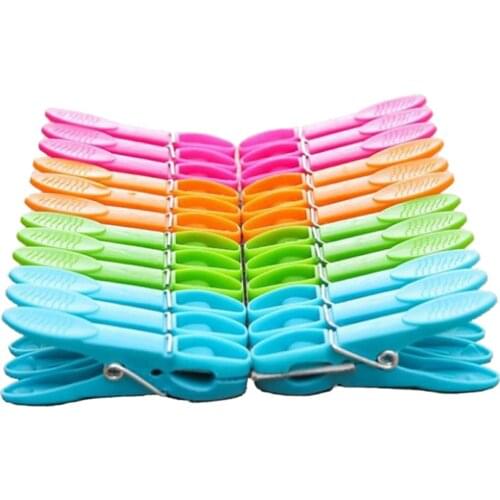 24Pack Plastic Clothes Pins Windproof Towel Pins Clothes Windproof Supplies