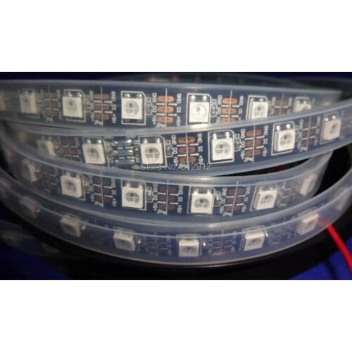 4m DC5V WS2812B BLACK PCB led pixel srip,IP68,60pcs WS2812B/M with 60pixels