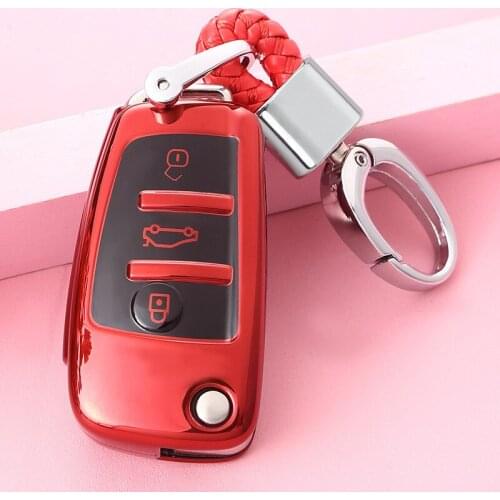 Car Styling Key Rings Protection Cover for Audi A1 A3 A3 8P 8L 8V S3 RS3 Q3 Q7 S3 TT Protect Shell Cover Case auto Accessories