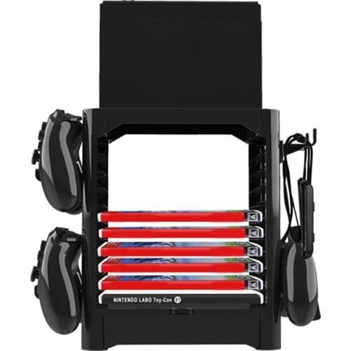 For Nintendo Switch Storage Bracket DIY Game Disc Card Tower Controller Holder Multi-Function Console Stand