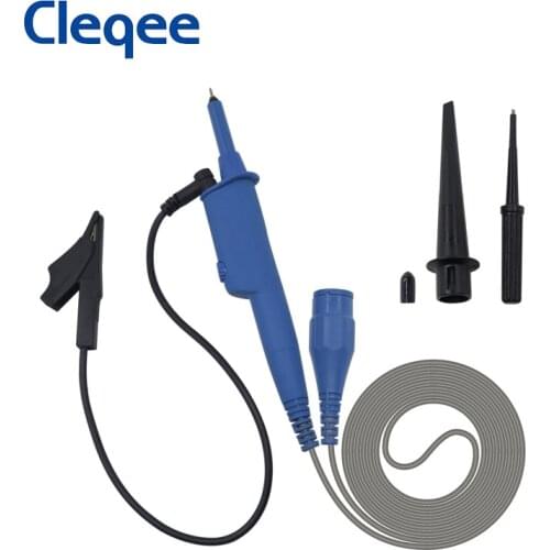 Cleqee P2301B 300MHz Oscilloscope Probe with Alligator Clip BNC Protective Cap Scope Clip Probe for Tektronix HP X10