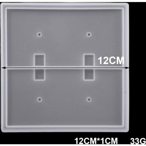 Home Decoration Wall Single Double Light Switch Cover Mold Resin Casting Epoxy Mould DIY Silicone Mold For Plate Epoxy Craft
