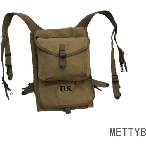 WW2 M1928 Bag US Army Retro Main Backpack Tool Pouch Military Canvas Outdoor Gear Khaki Equipment Mochila