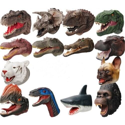 Soft Doll Dinosaure Hand Puppets Figure Head Animal Arm Dino Toys For Stories Gift Children Model World