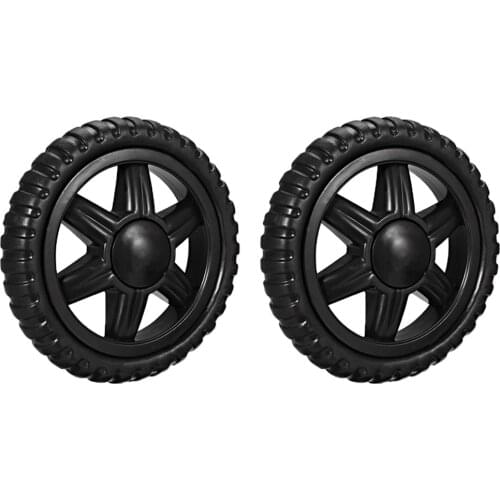 New Hot 2Pcs Shopping Cart Wheels 5 Inch Dia Travelling Trolley Caster Replacement Rubber Foaming Black
