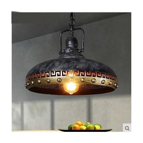 Loft Pendant Light American retro industrial wind creative bar nostalgic art iron single head pot decorative Pendant lamp ya728
