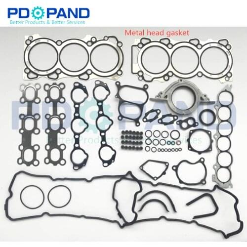 VQ35 VQ35DE Full Engine Complete Gasket Set for Nissan G35 350Z for Infiniti FX35 A0101-CA025 3.5L 3498cc V6 DOHC