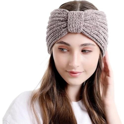 New Knitted Cross Headbands Fashion Warm Winter Weave Girls Headband Women Elastic Hair Bands Wide Crochet Hair Accessories