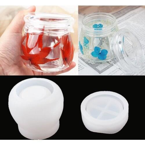 Pudding Bottle Silicone Mold Storage Box For Jewelry Box Mold Jewelry Making Tools Gift Box Concrete Molds