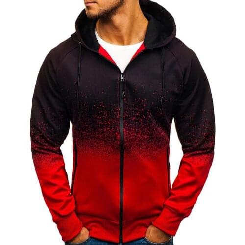 Warm Popular 3D Digital Printing Men Hoodie Coat Men Sweatshirt 3D Digital Printing Tracksuit
