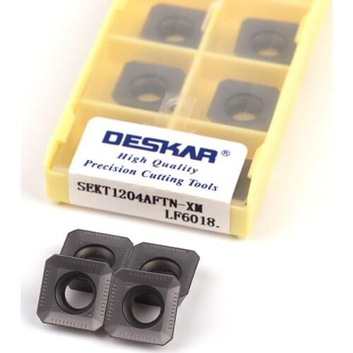 DESKAR SEKT1204 AFTN XM LF6018 LDA Lathe Milling Insert Carbide Blade CNC Machining Milling Turning Tools sekt 1204 Insert