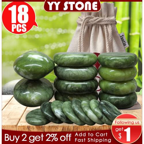 Tontin Jade glaze hot stone massage Set massager back massageador Health Care stones for massage spine basalt lava stone spa