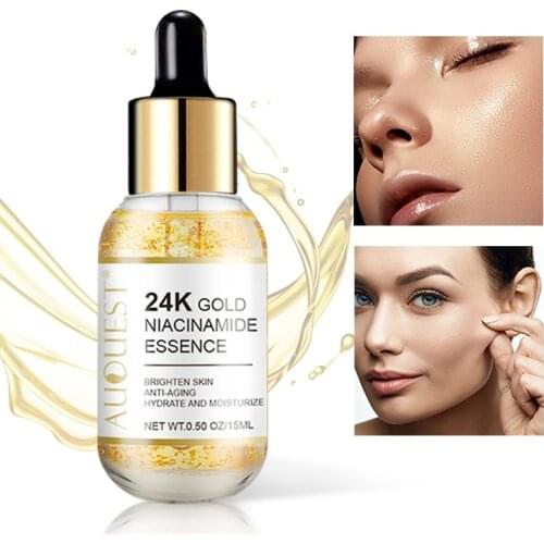 24k Gold Face Serum Hyaluronic Acid Serum Moisturizing Whitening Cosmetics Firming Anti Aging Wrinkle Face Skin Care